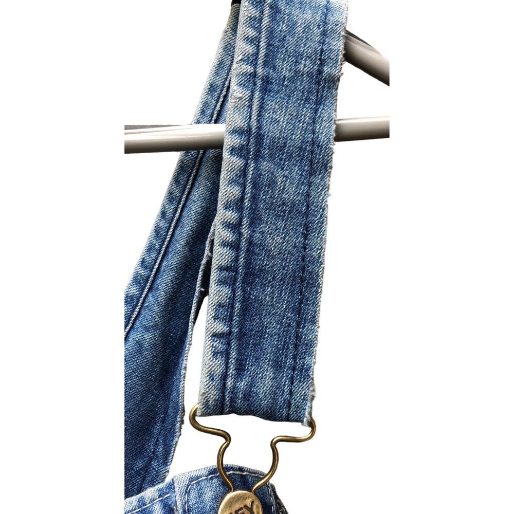 Distressed Mens Key Imperial Denim Overalls Medium Wash Size 56x32 Ranch Chore F - Picture 5 of 9